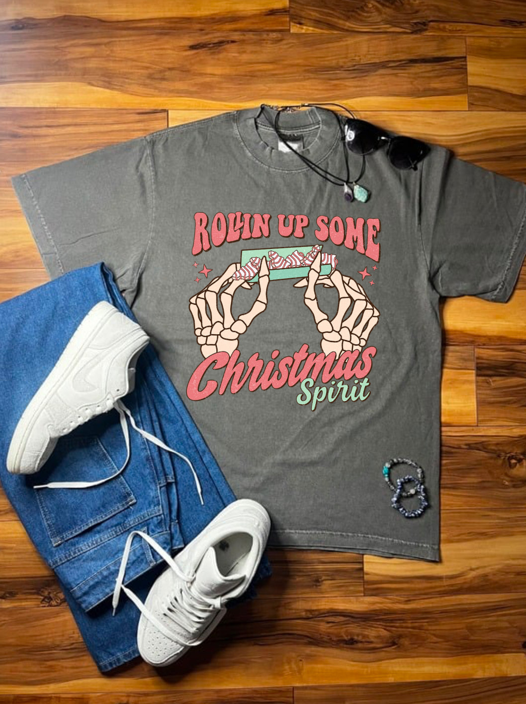 Rollin Up Some Christmas Spirit Shaka Wear Tee