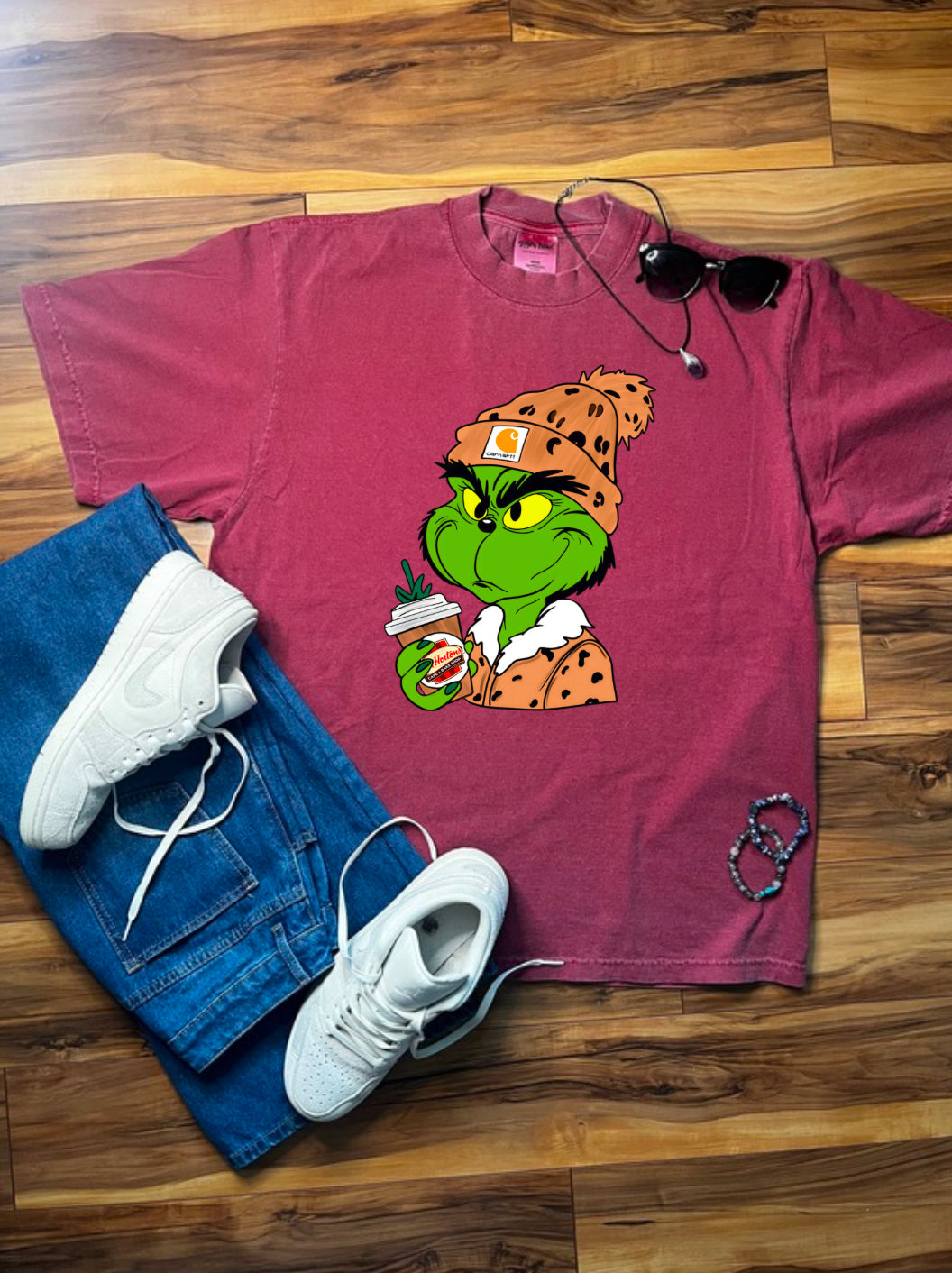Tim Hortons Grinch Shaka Wear Tee
