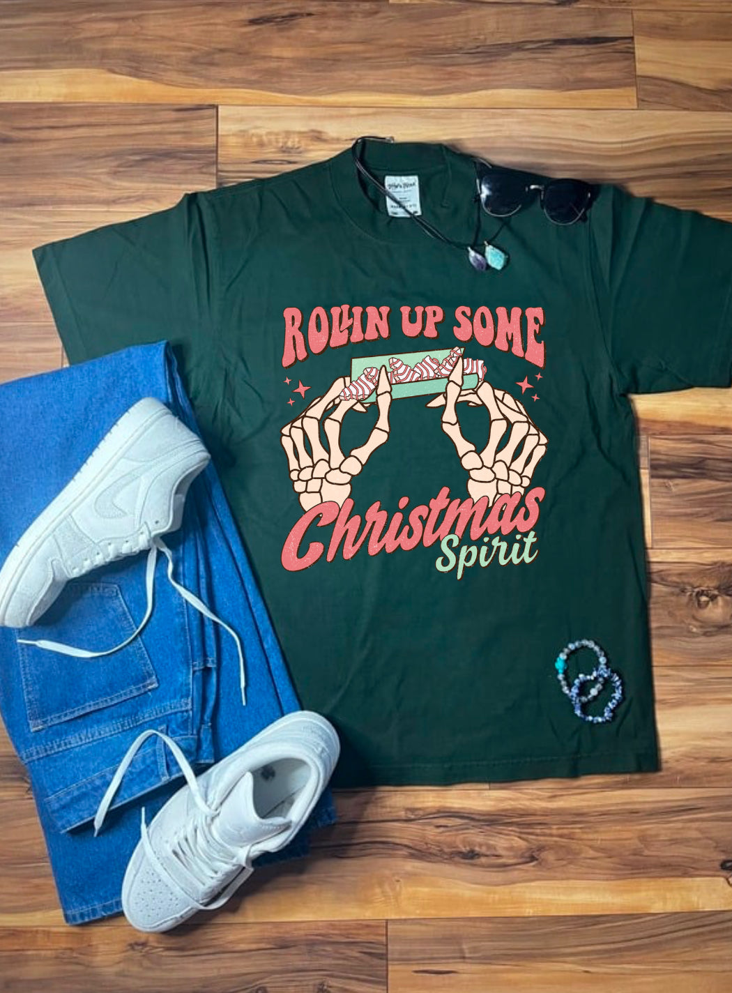 Rollin Up Some Christmas Spirit Shaka Wear Tee