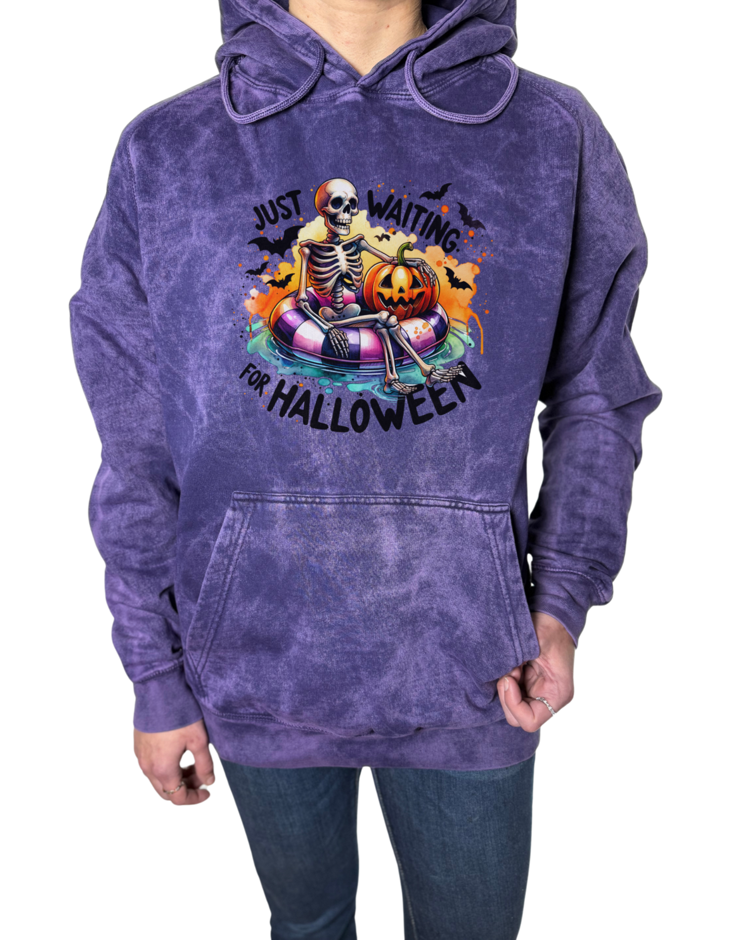 Just waiting for Halloween Vintage Wash Hoodie