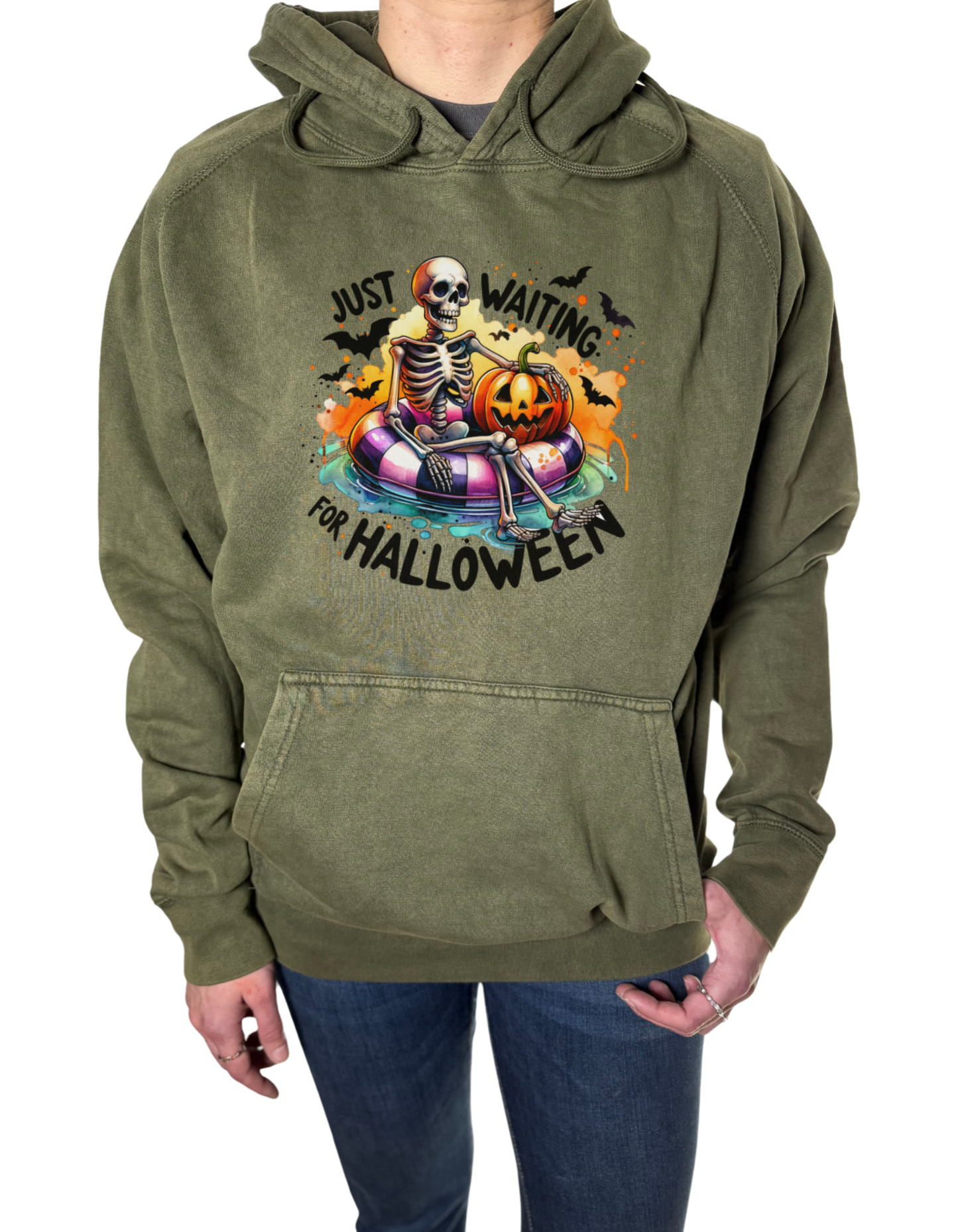 Just waiting for Halloween Vintage Wash Hoodie