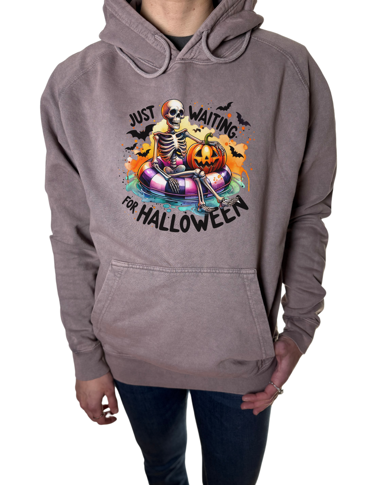Just waiting for Halloween Vintage Wash Hoodie