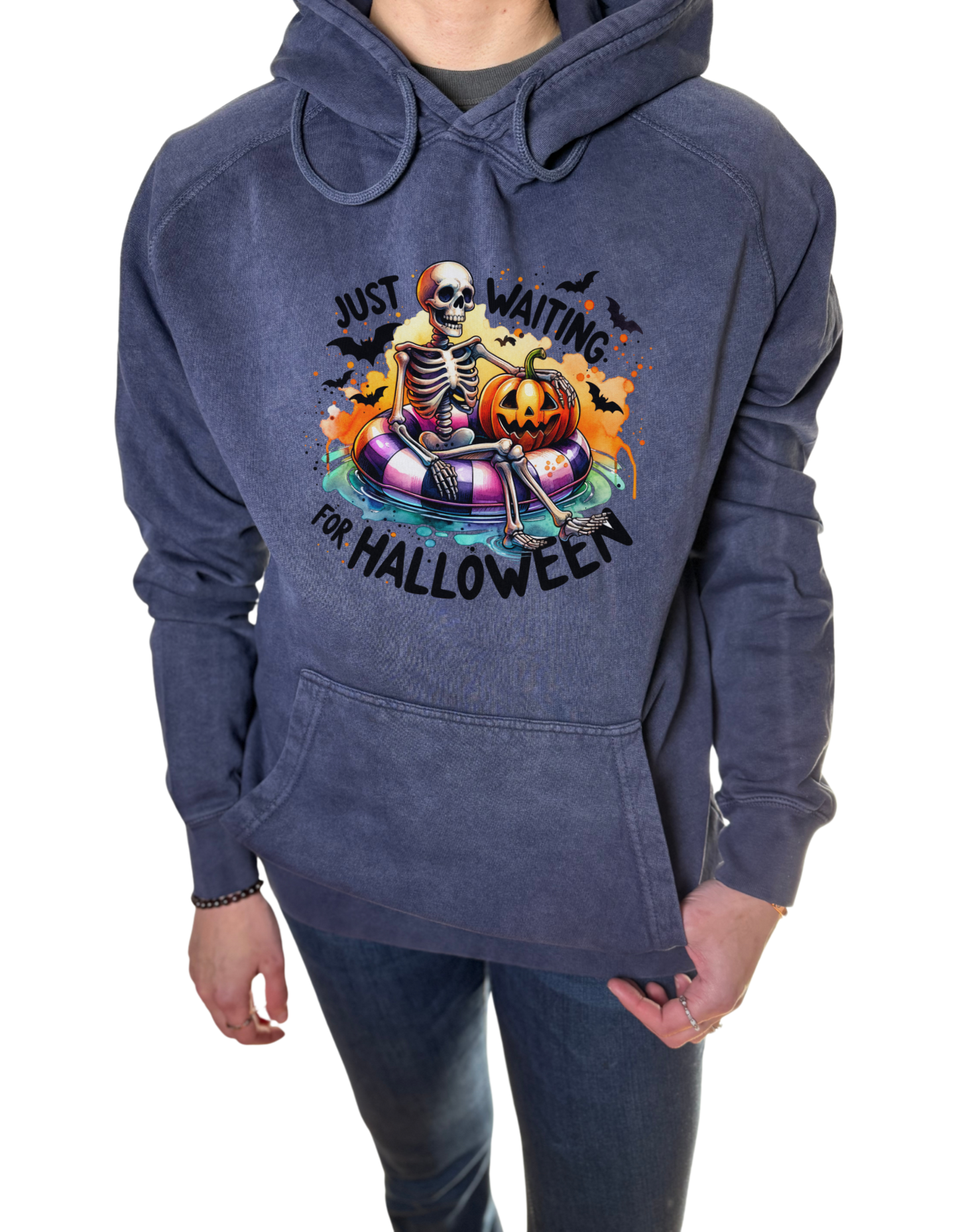 Just waiting for Halloween Vintage Wash Hoodie