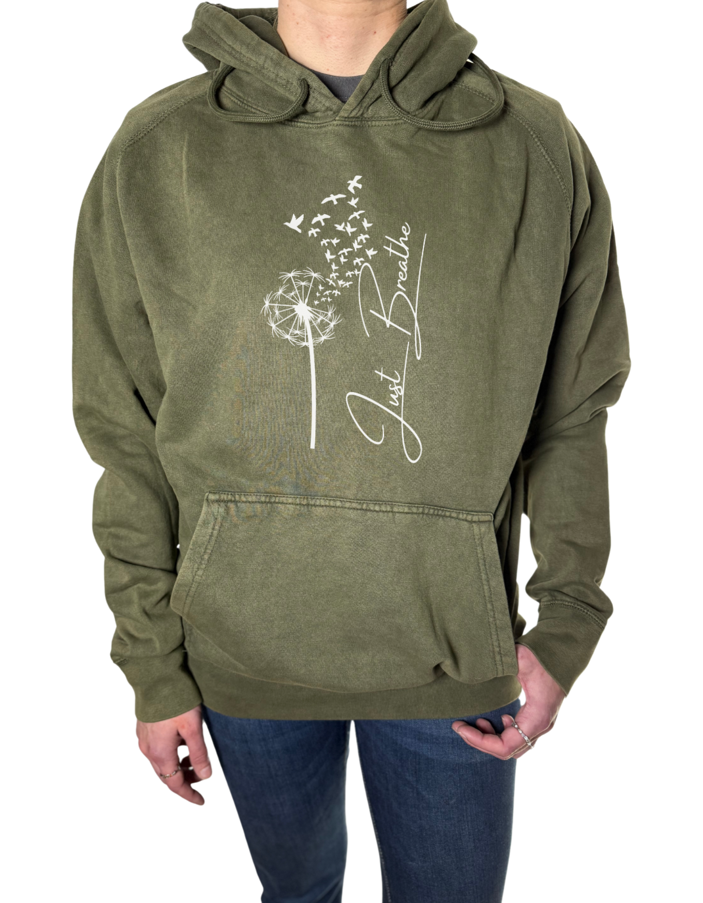 Just Breathe Vintage Wash Hoodie
