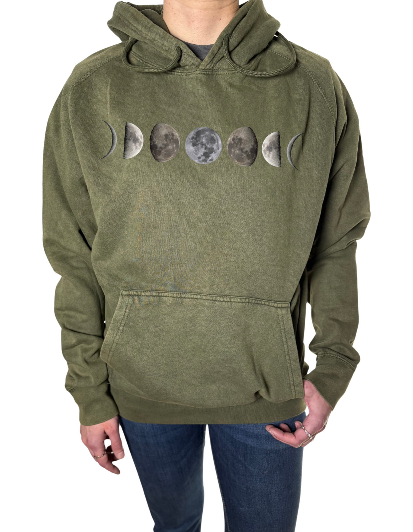 Moon Phase Vintage Wash Hoodie