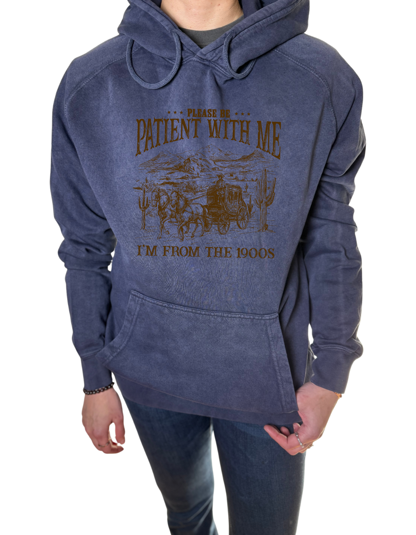 Please Be Patient with me Vintage Wash Hoodie