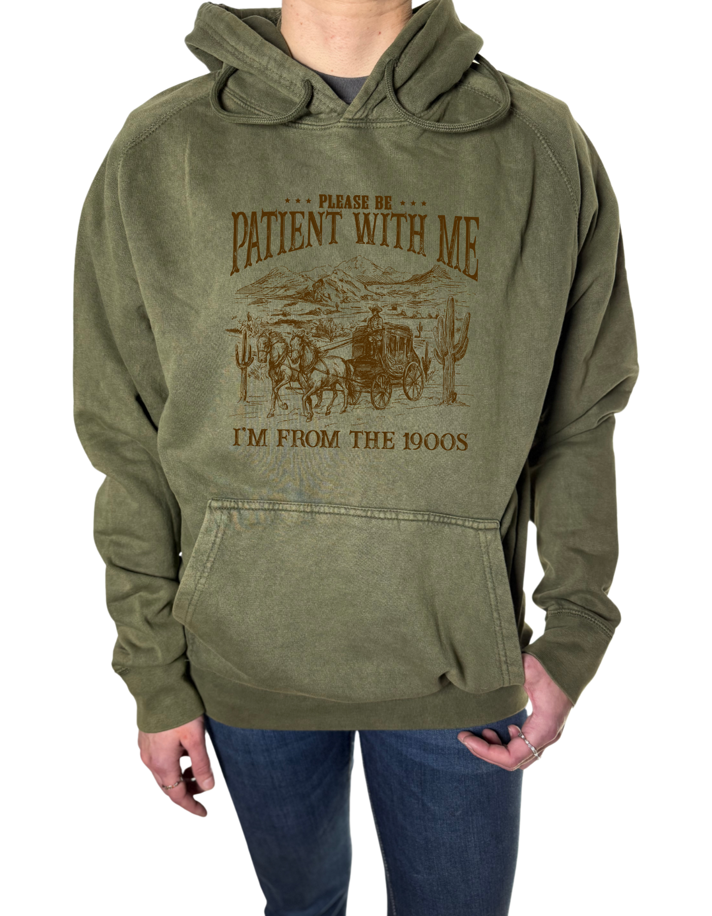 Please Be Patient with me Vintage Wash Hoodie