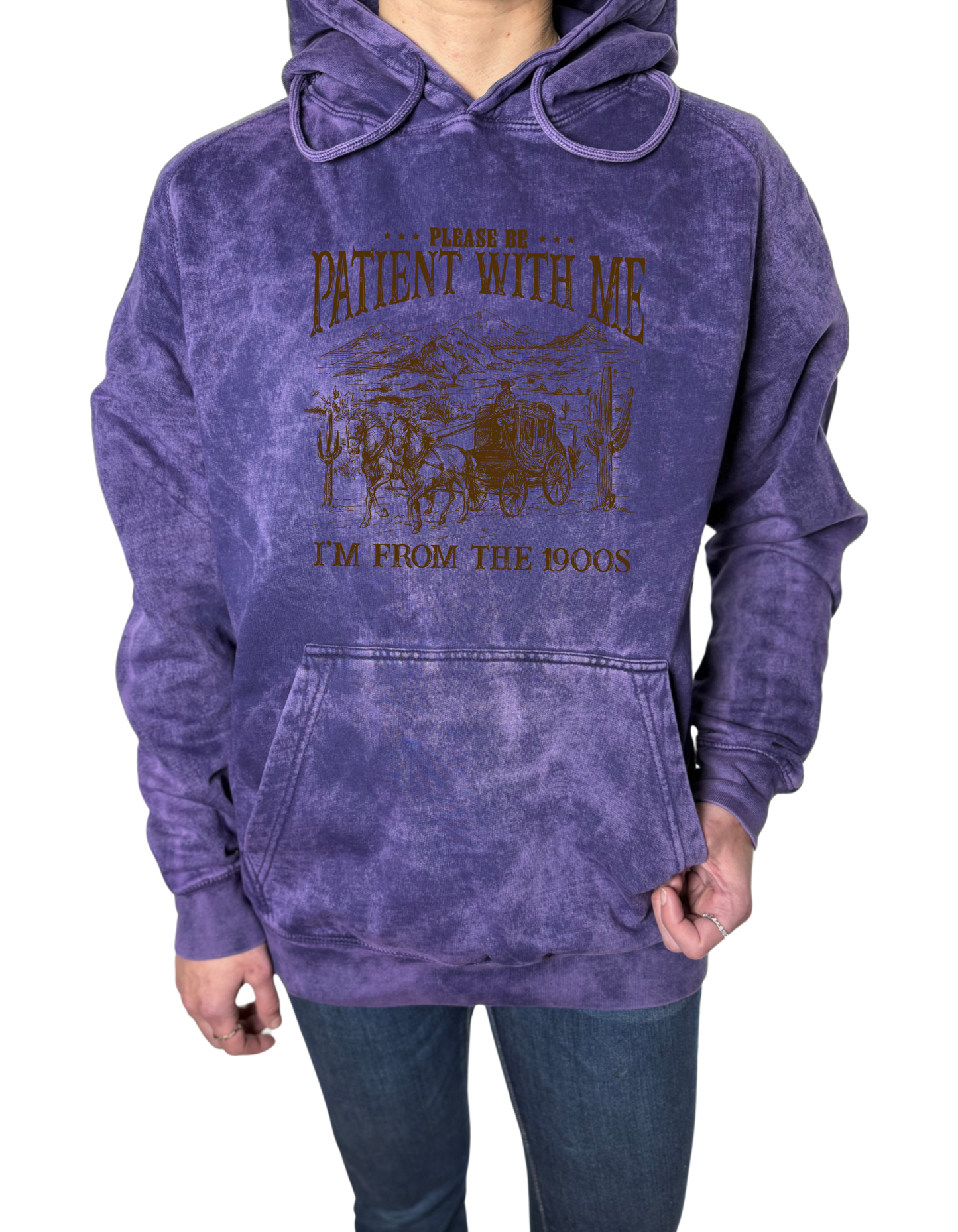 Please Be Patient with me Vintage Wash Hoodie