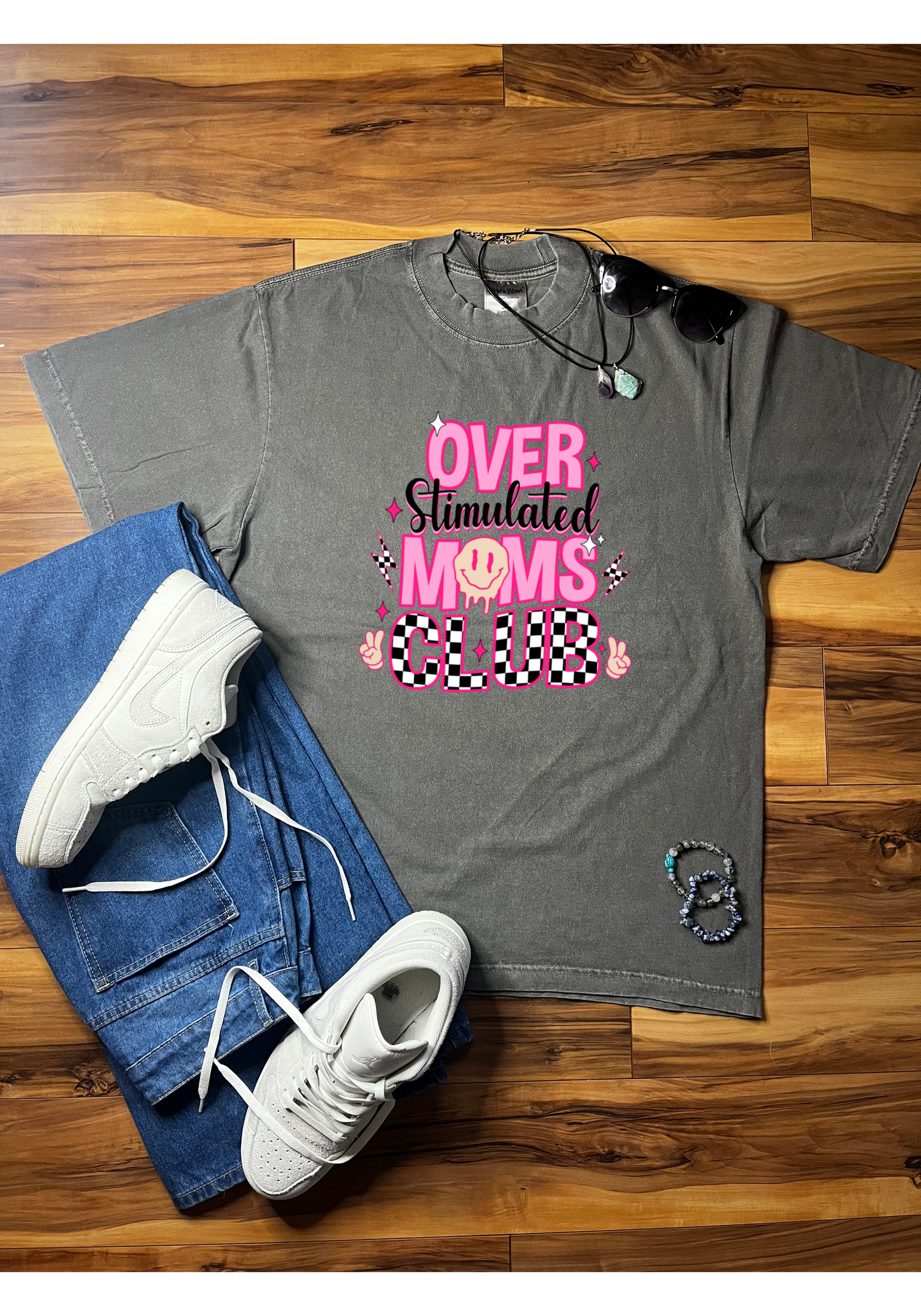 Overstimulated Moms Club Shaka Wear Tee