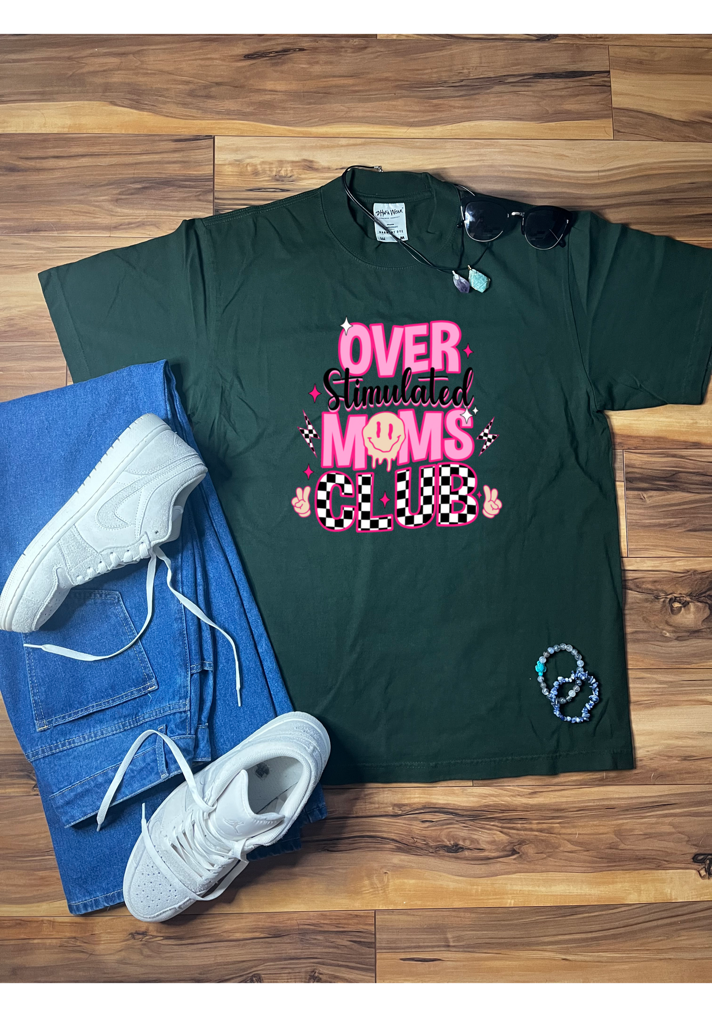 Overstimulated Moms Club Shaka Wear Tee