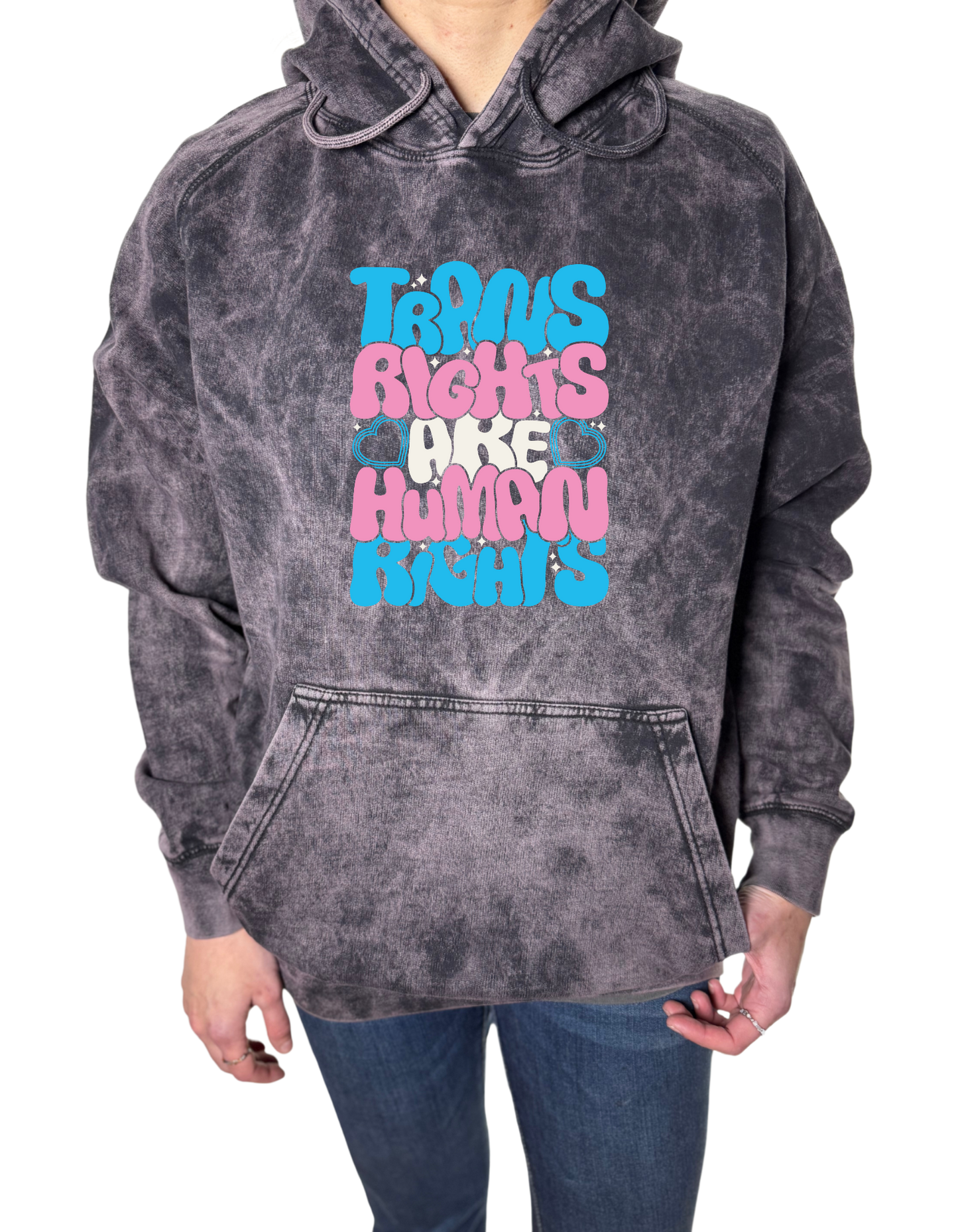 Trans Rights Vintage Wash Hoodie