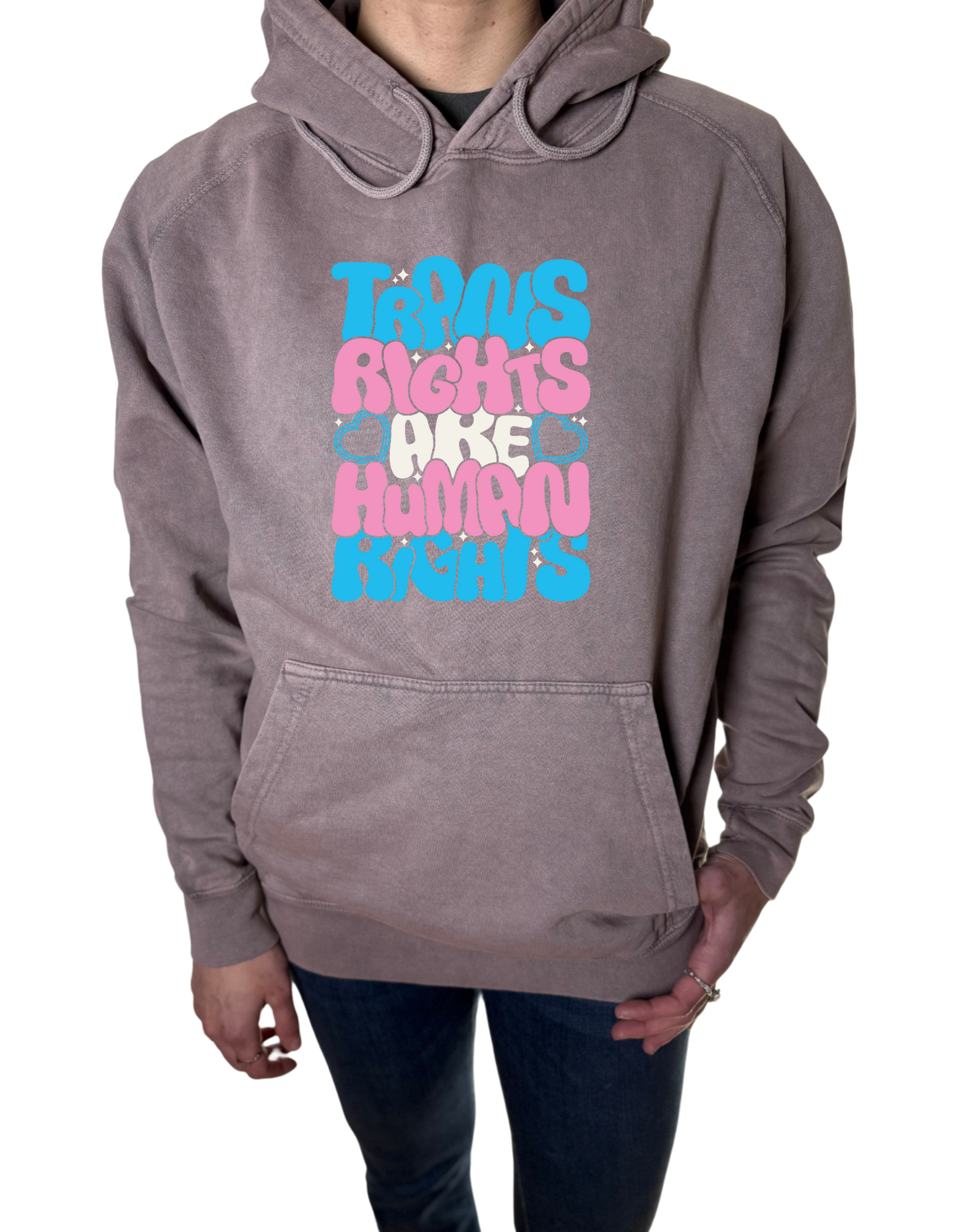 Trans Rights Vintage Wash Hoodie