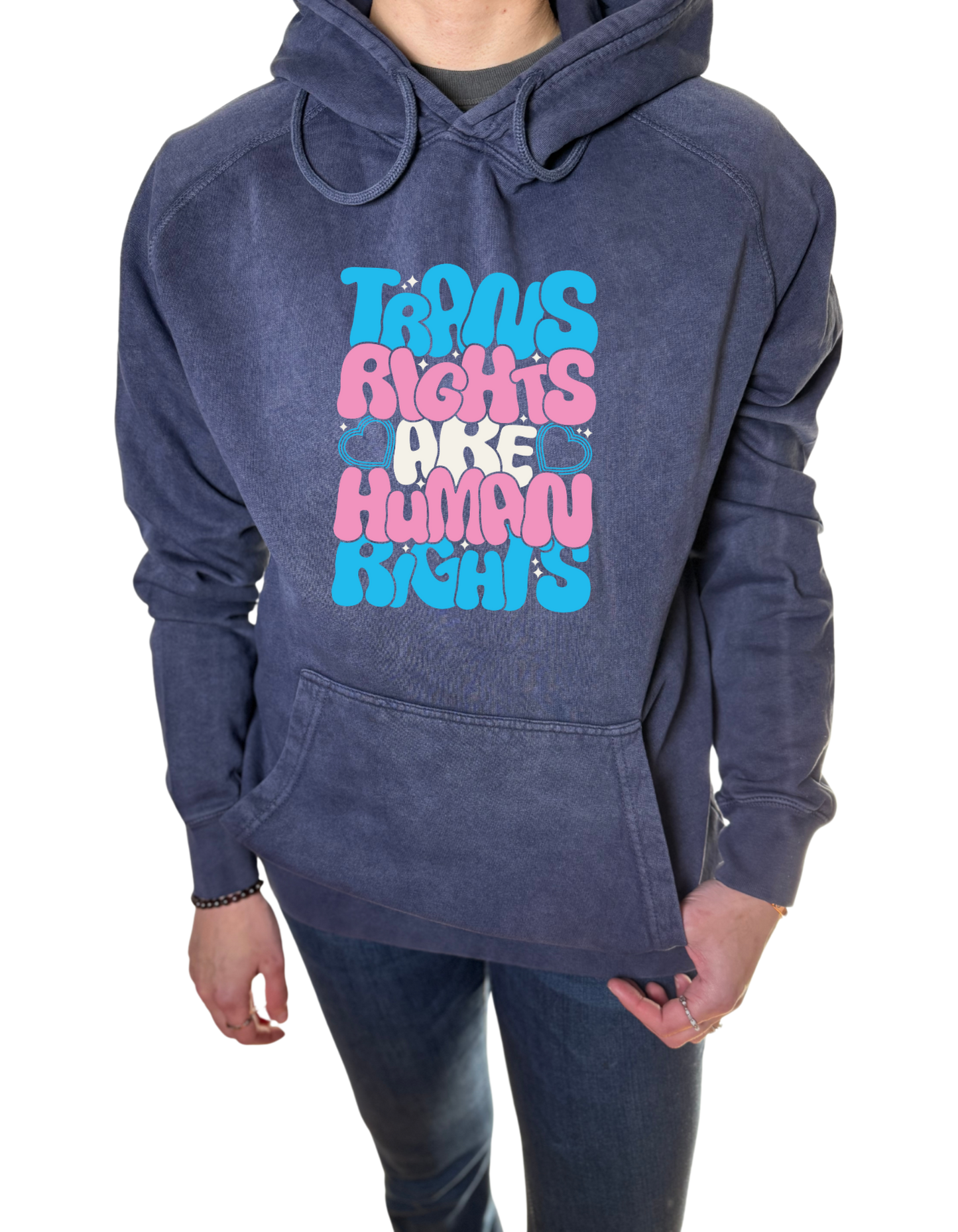 Trans Rights Vintage Wash Hoodie