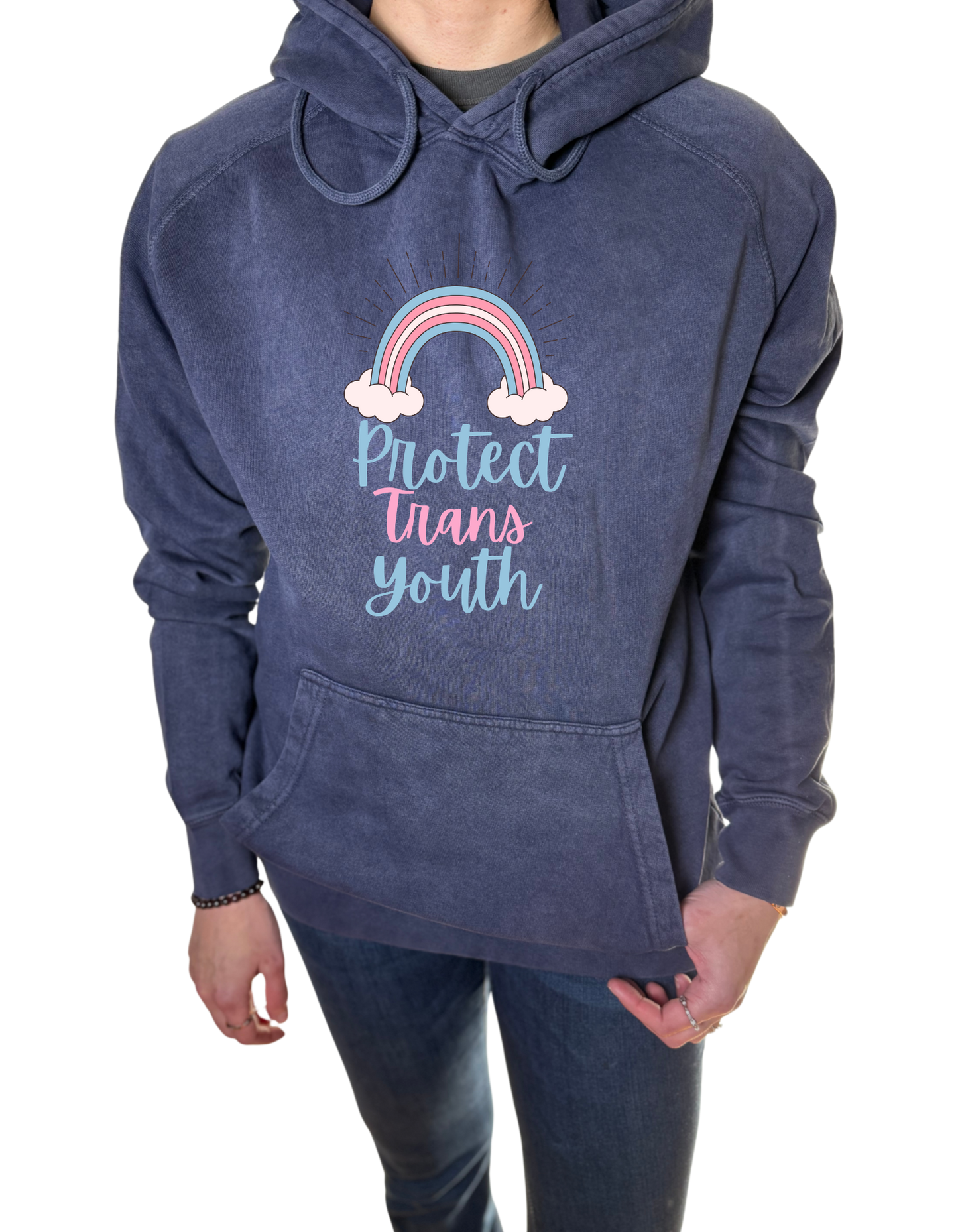 Protect Trans Youth Vintage Wash Hoodie