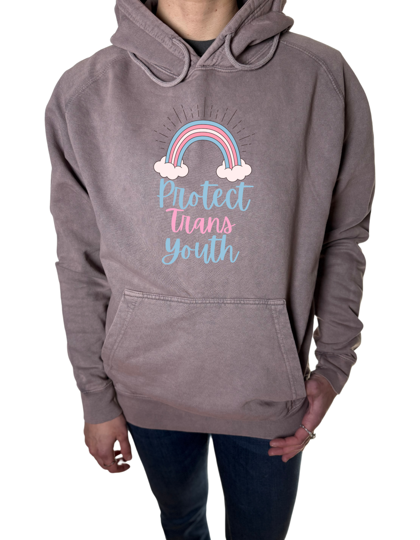 Protect Trans Youth Vintage Wash Hoodie