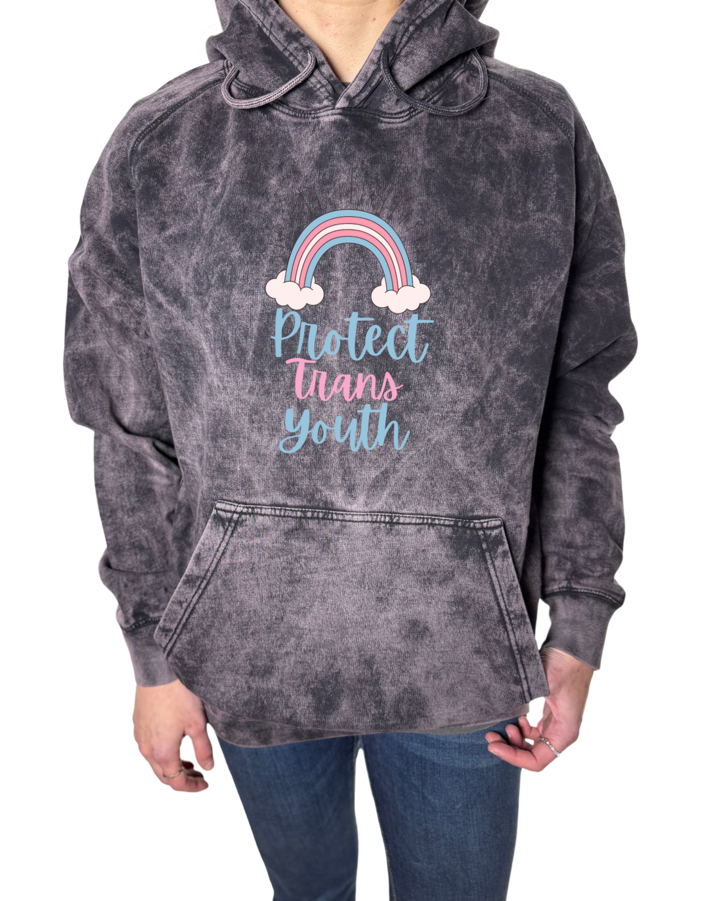 Protect Trans Youth Vintage Wash Hoodie
