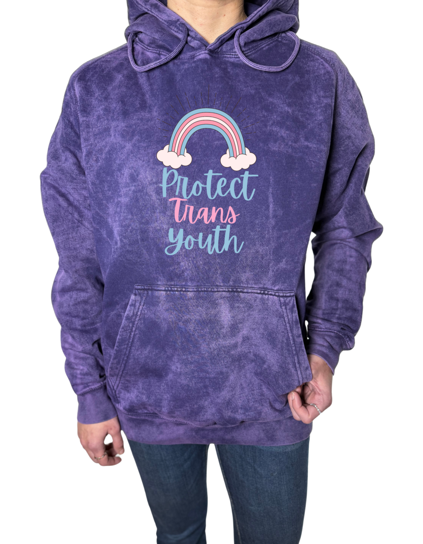 Protect Trans Youth Vintage Wash Hoodie