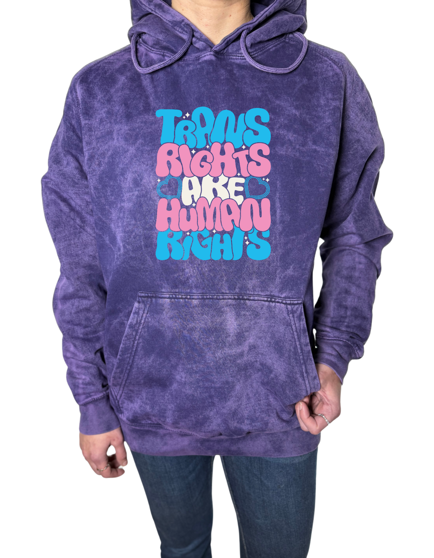 Trans Rights Vintage Wash Hoodie