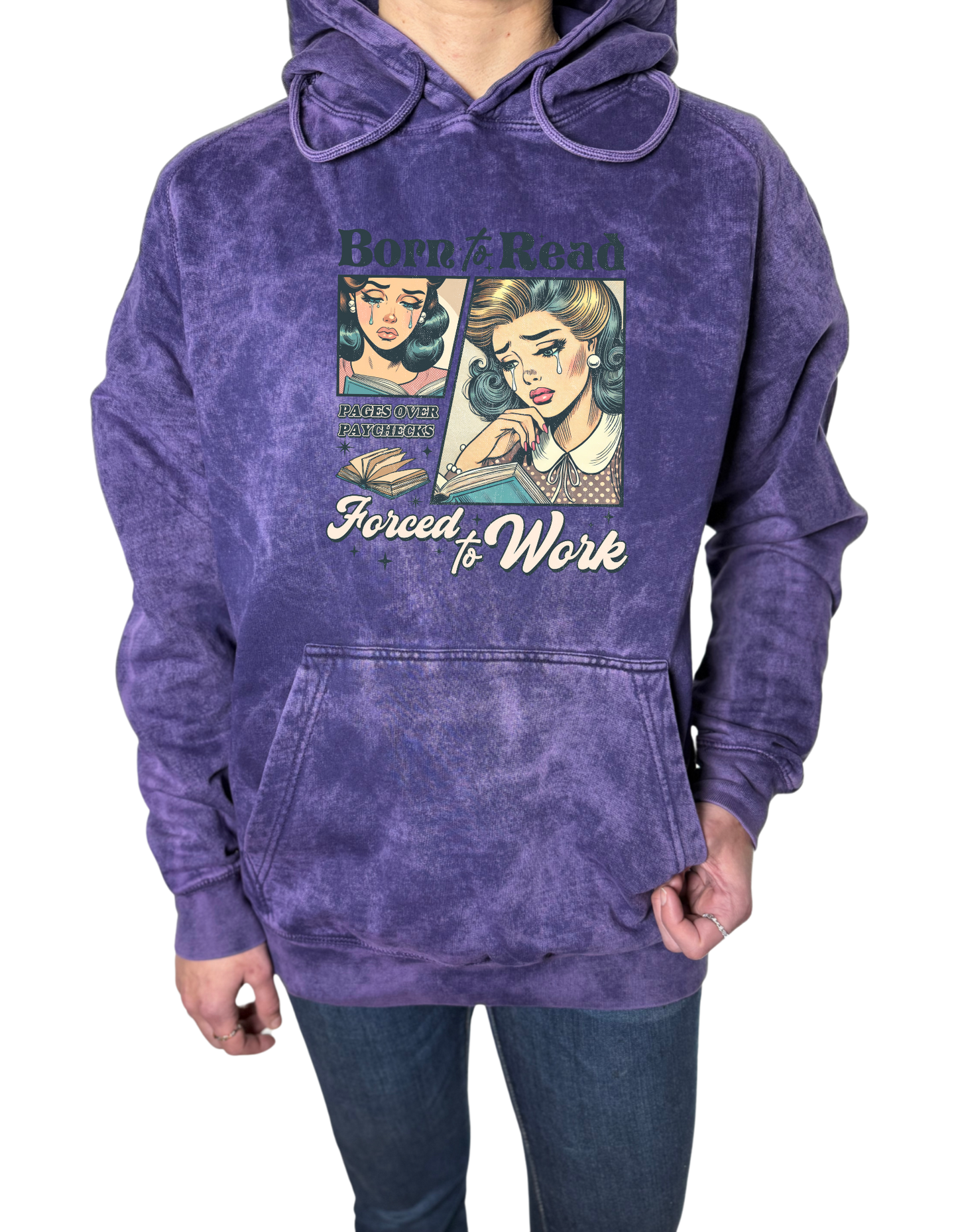 Born To Read Vintage Wash Hoodie