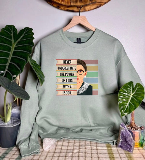 Girl With A Book Gildan Tops