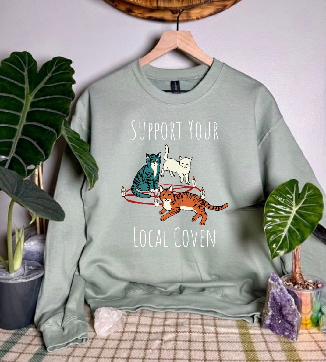 Support Your Local Coven Gildan Tops