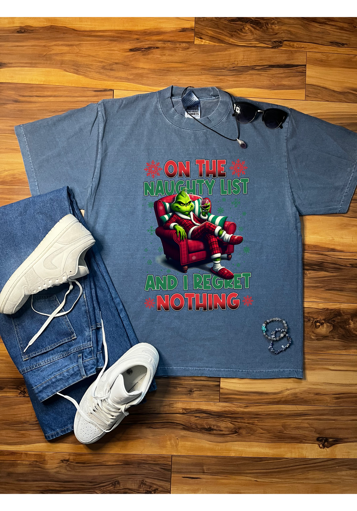 Naughty List Grinch Shaka Wear Tee