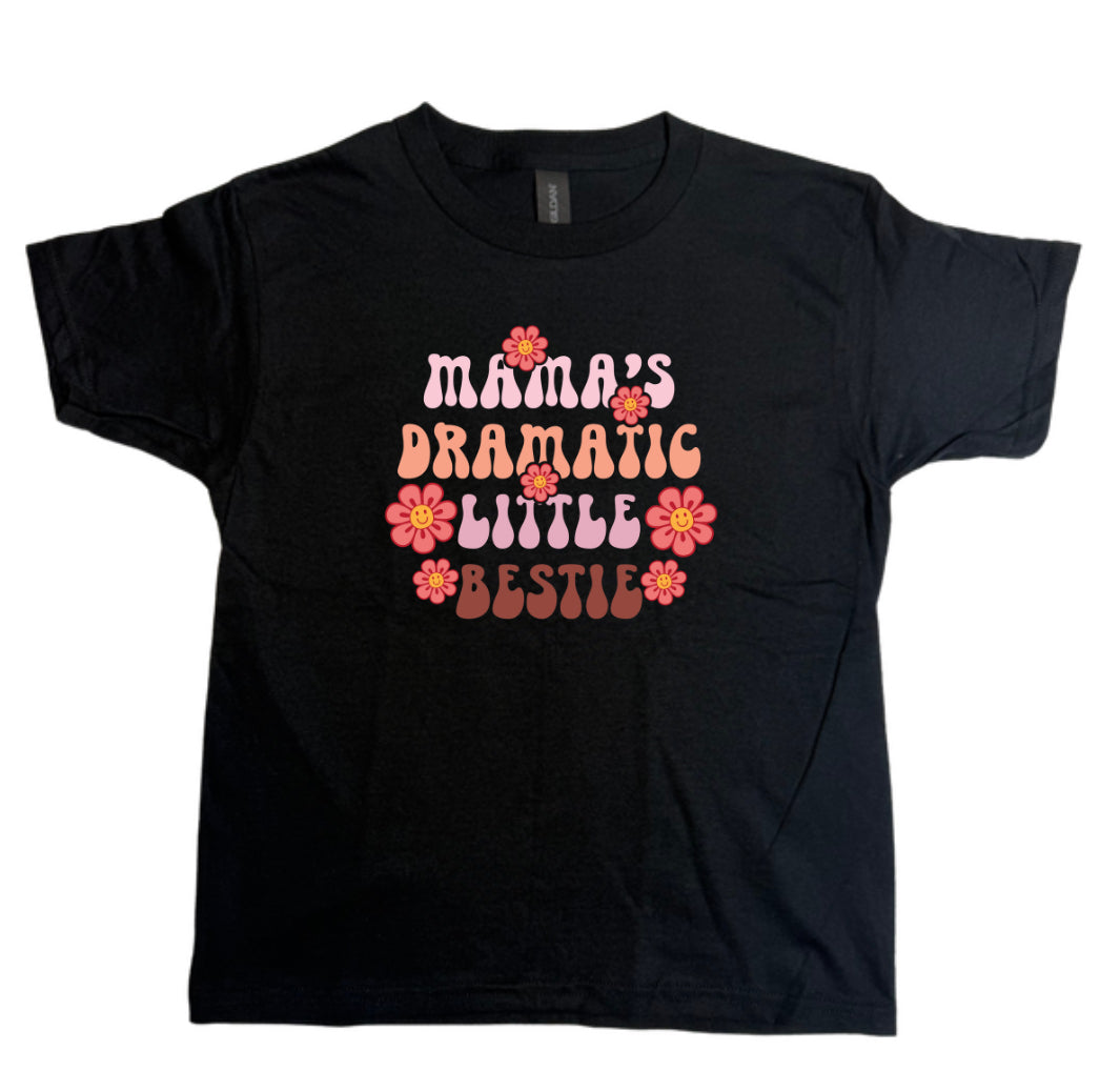 Dramatic Little Bestie Youth Gildan Tee
