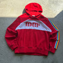 M&M Hoodie W/ Rainbow Sleeves Size M/L