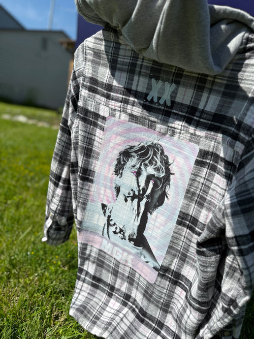 MGK Upthrift Hooded Flannel Woman Size XL