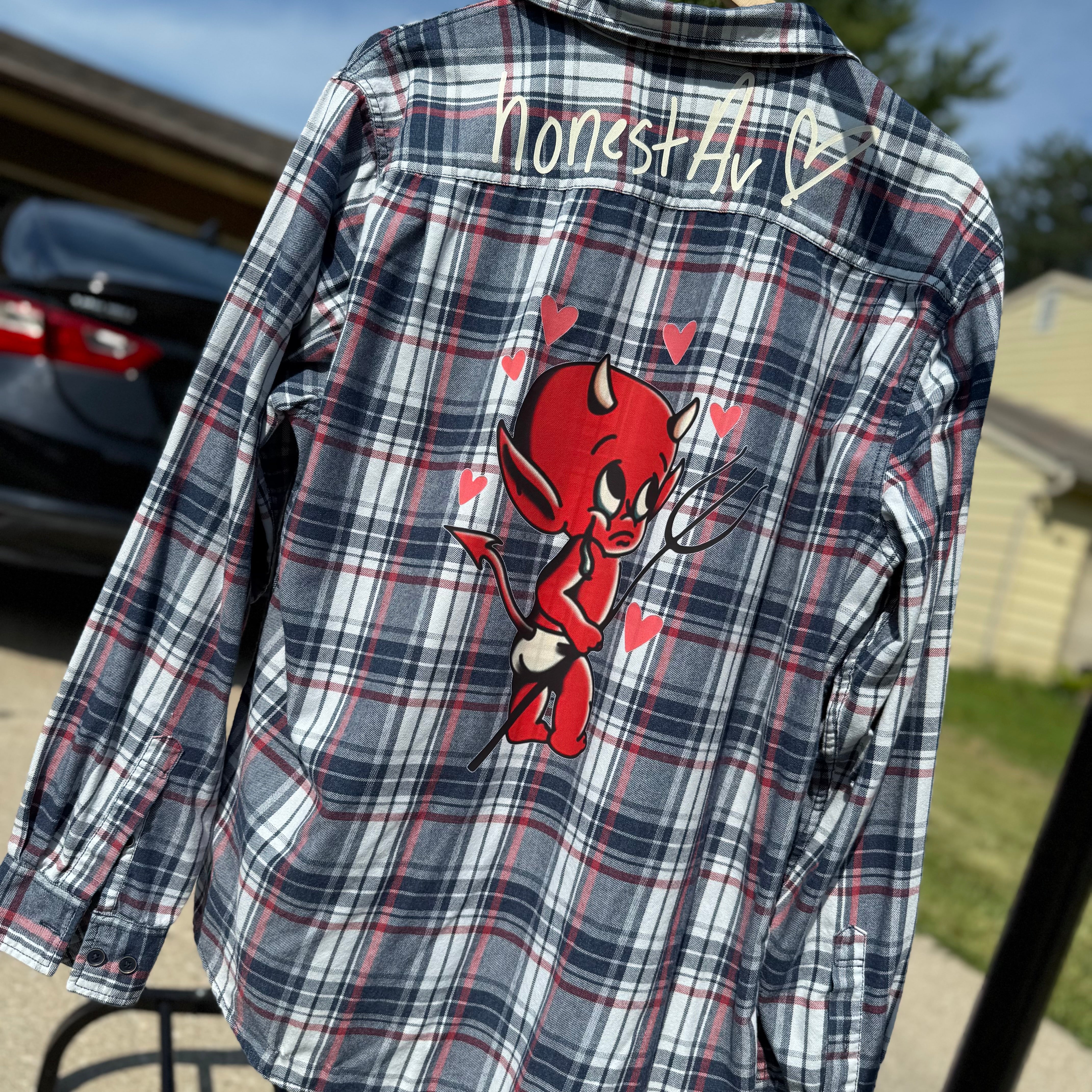Honestav Devil Upthrift Flannel Size L/XL
