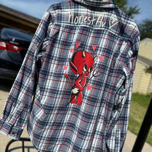 Honestav Devil Upthrift Flannel Size L/XL