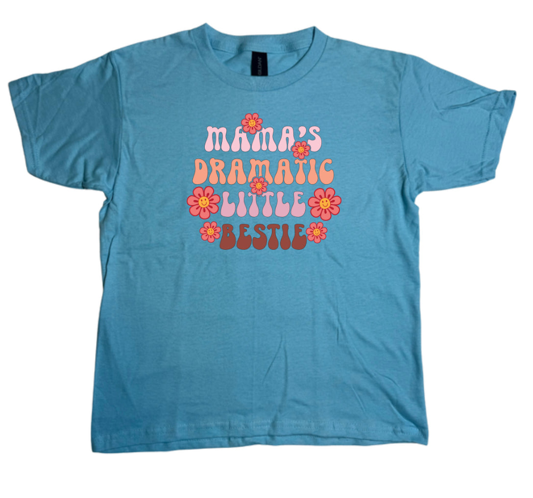 Dramatic Little Bestie Youth Gildan Tee