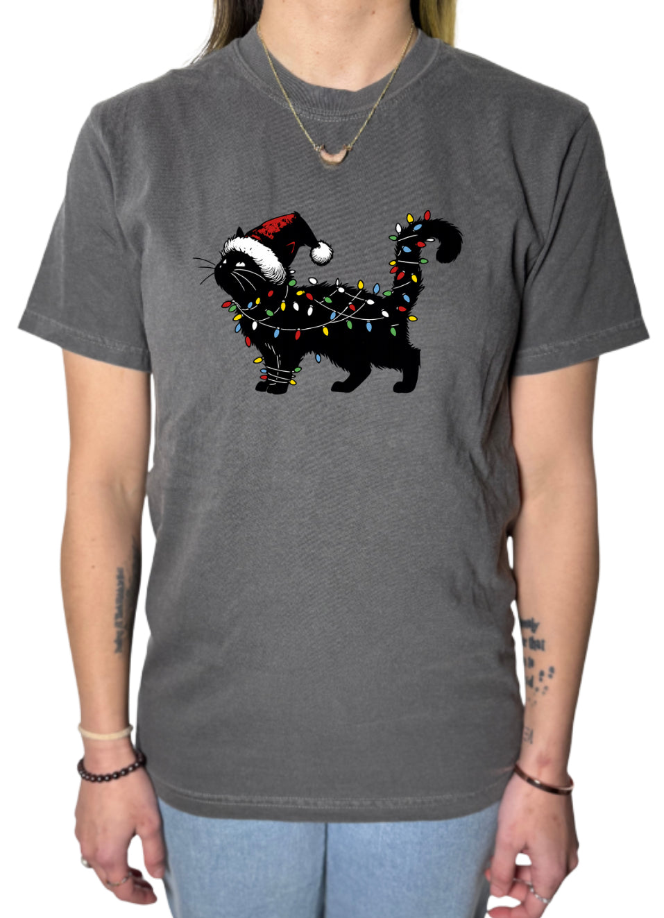 Holiday Cat Comfort Colors Tee
