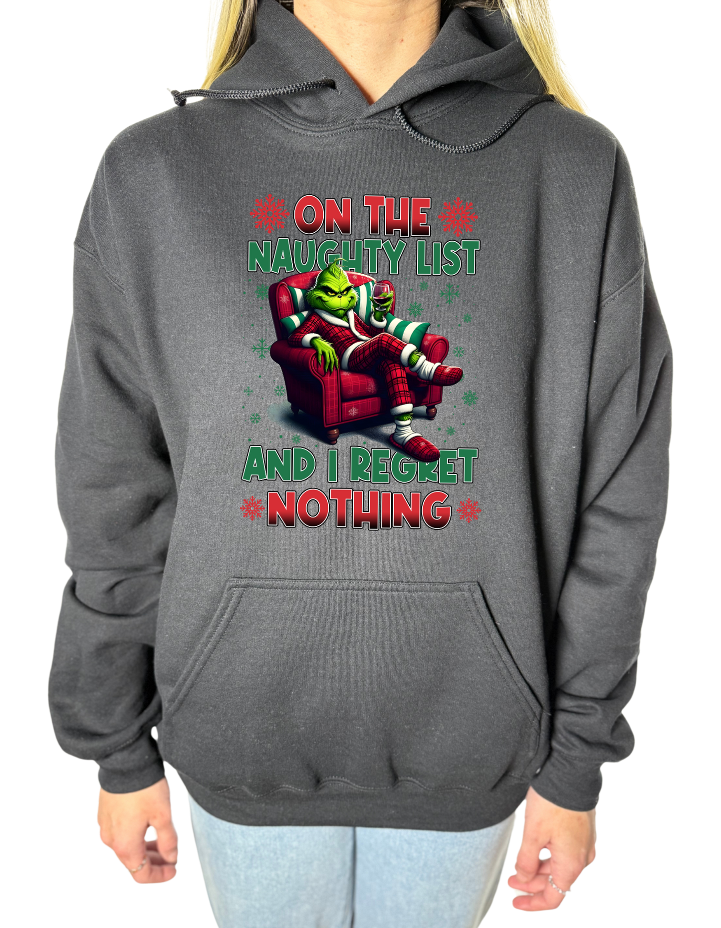 Naughty List Grinch Gildan Tops