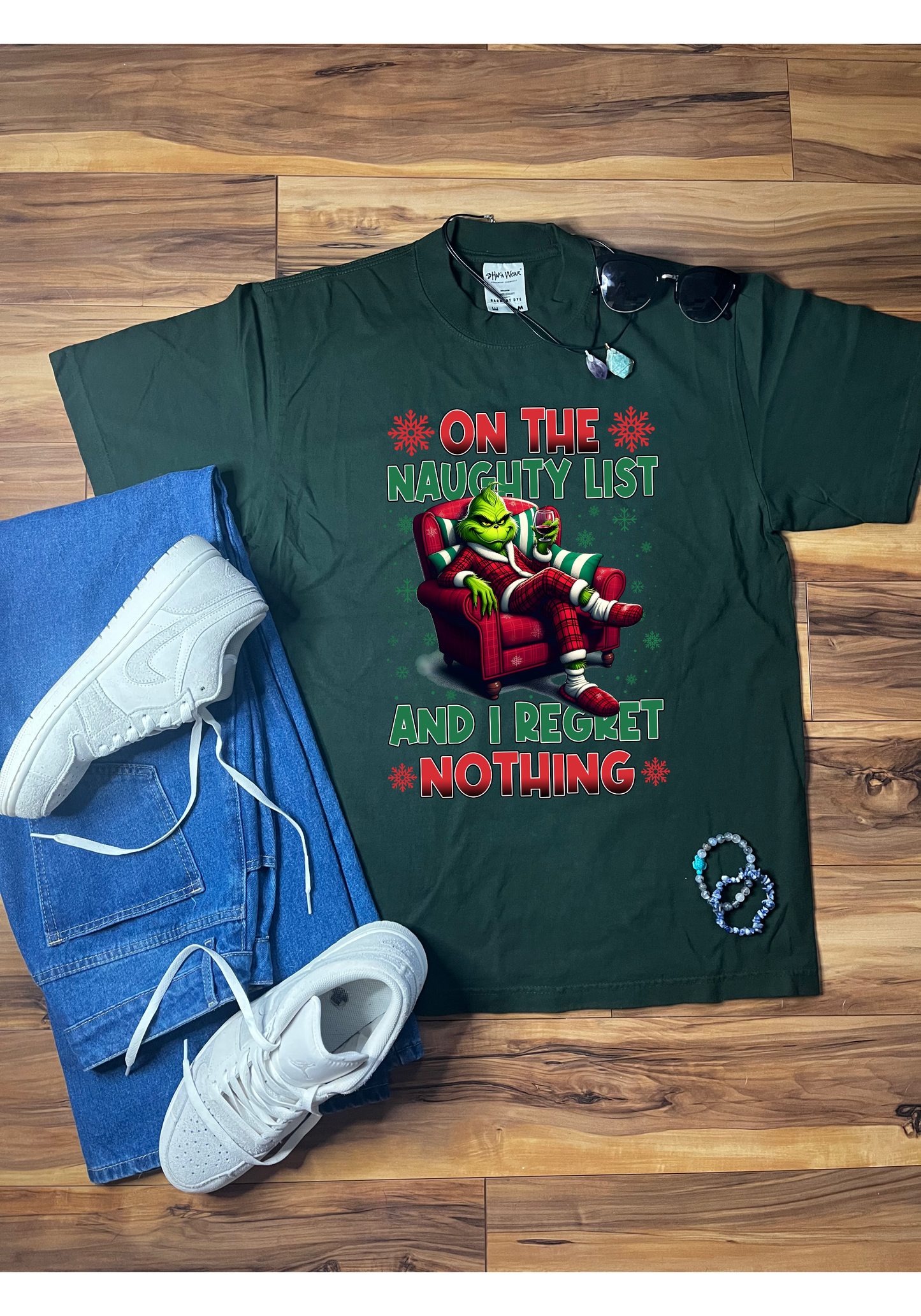 Naughty List Grinch Shaka Wear Tee