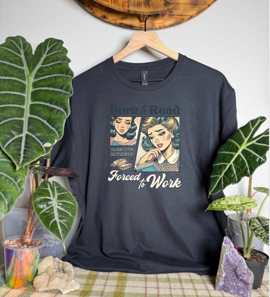 Born To Read Gildan Tops