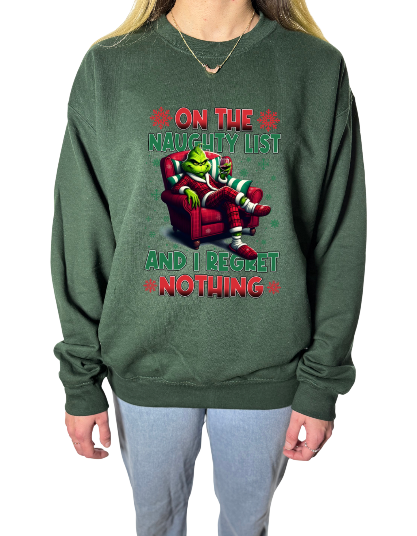 Naughty List Grinch Gildan Tops