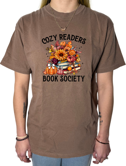 Cozy Readers Book Society Comfort Colors Tee