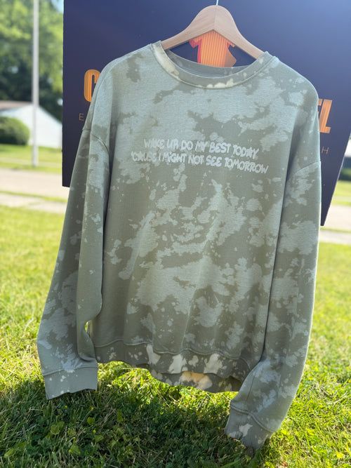 Upthrift MGK & Wiz Bleach Dyed Crewneck Size M/L