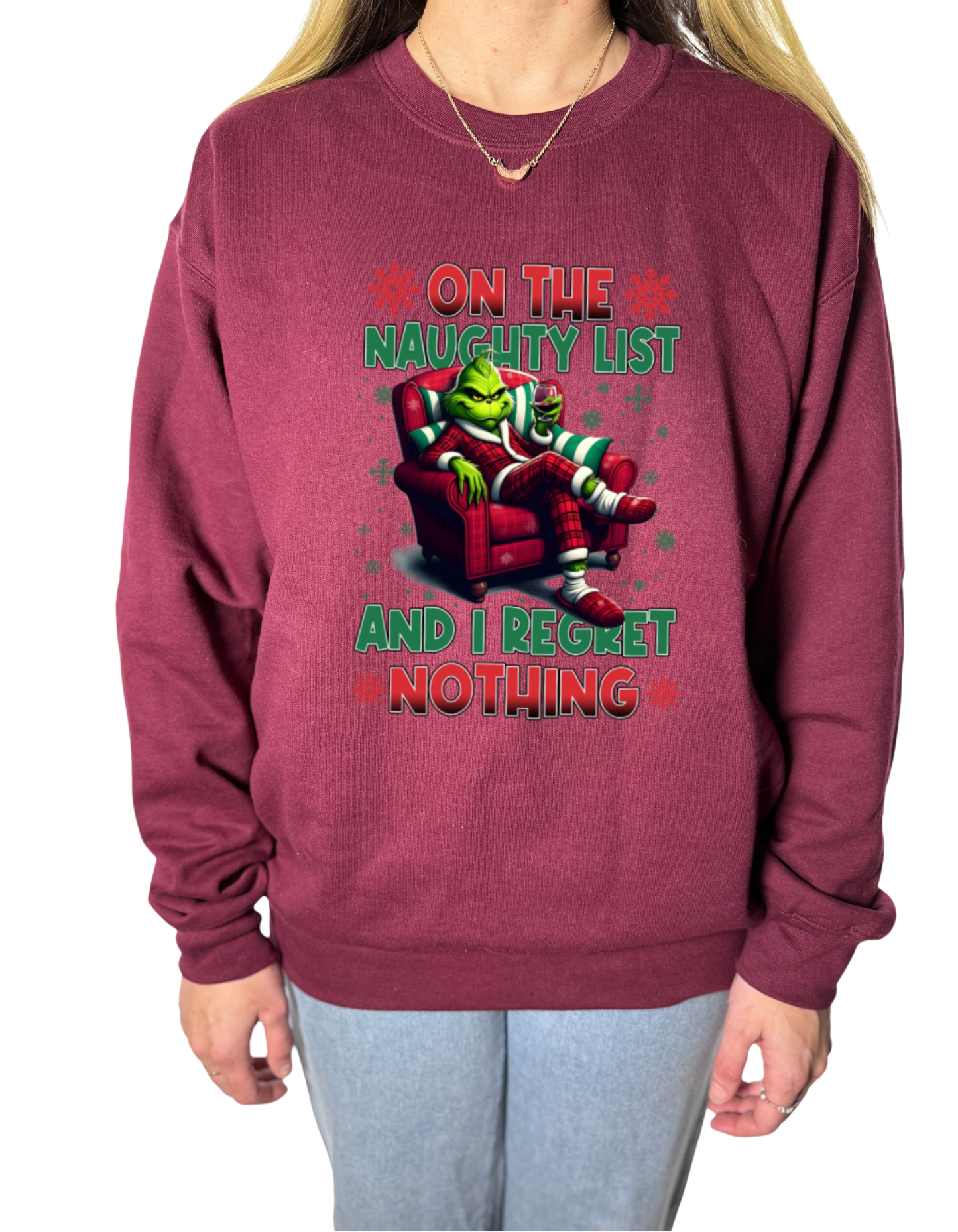 Naughty List Grinch Gildan Tops