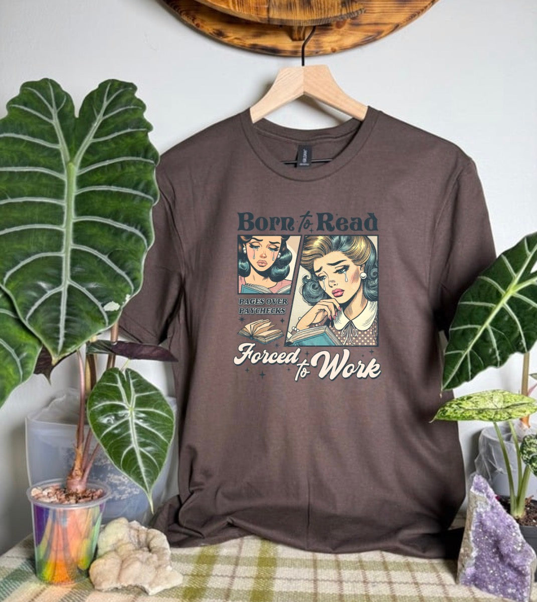 Born To Read Gildan Tops