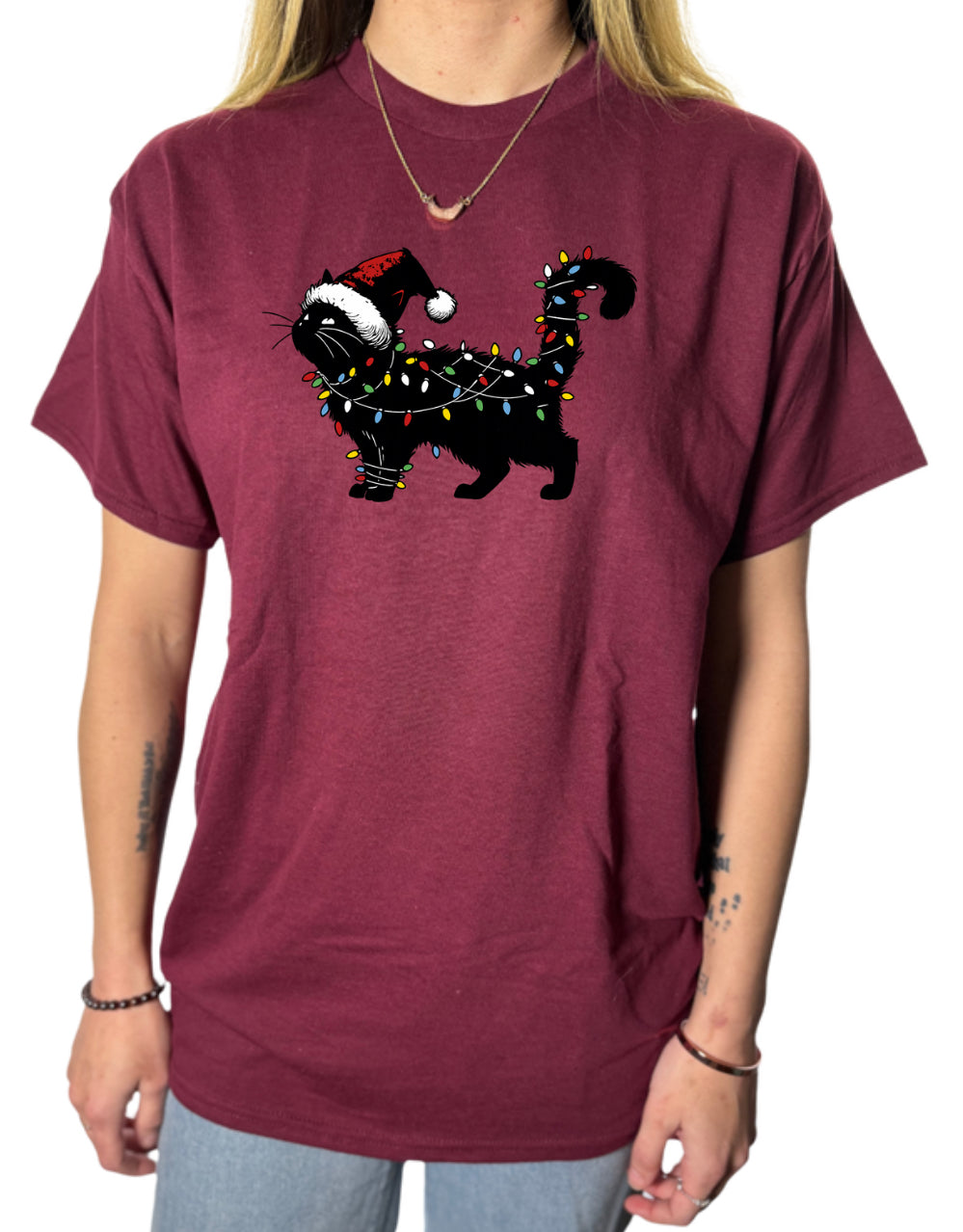 Holiday Cat Gildan Tops