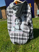 MGK Upthrift Hooded Flannel Woman Size XL