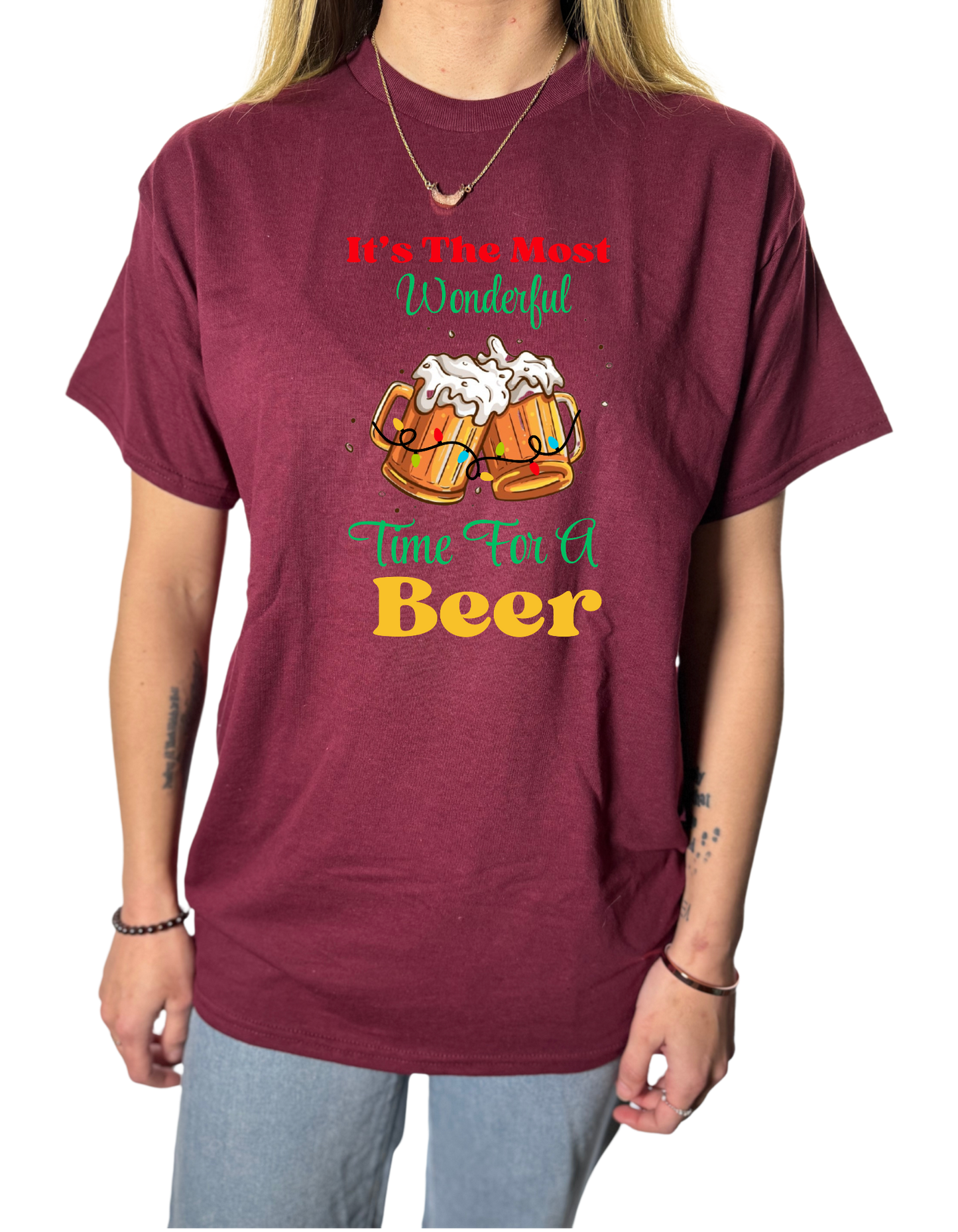 Wonderful Time For A Beer Gildan Tops