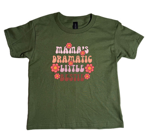 Dramatic Little Bestie Youth Gildan Tee