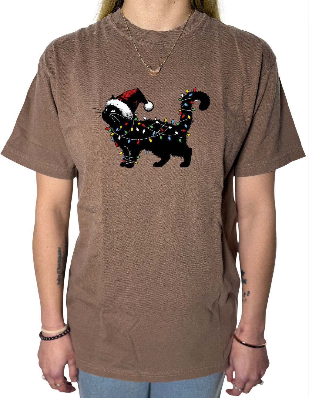 Holiday Cat Comfort Colors Tee