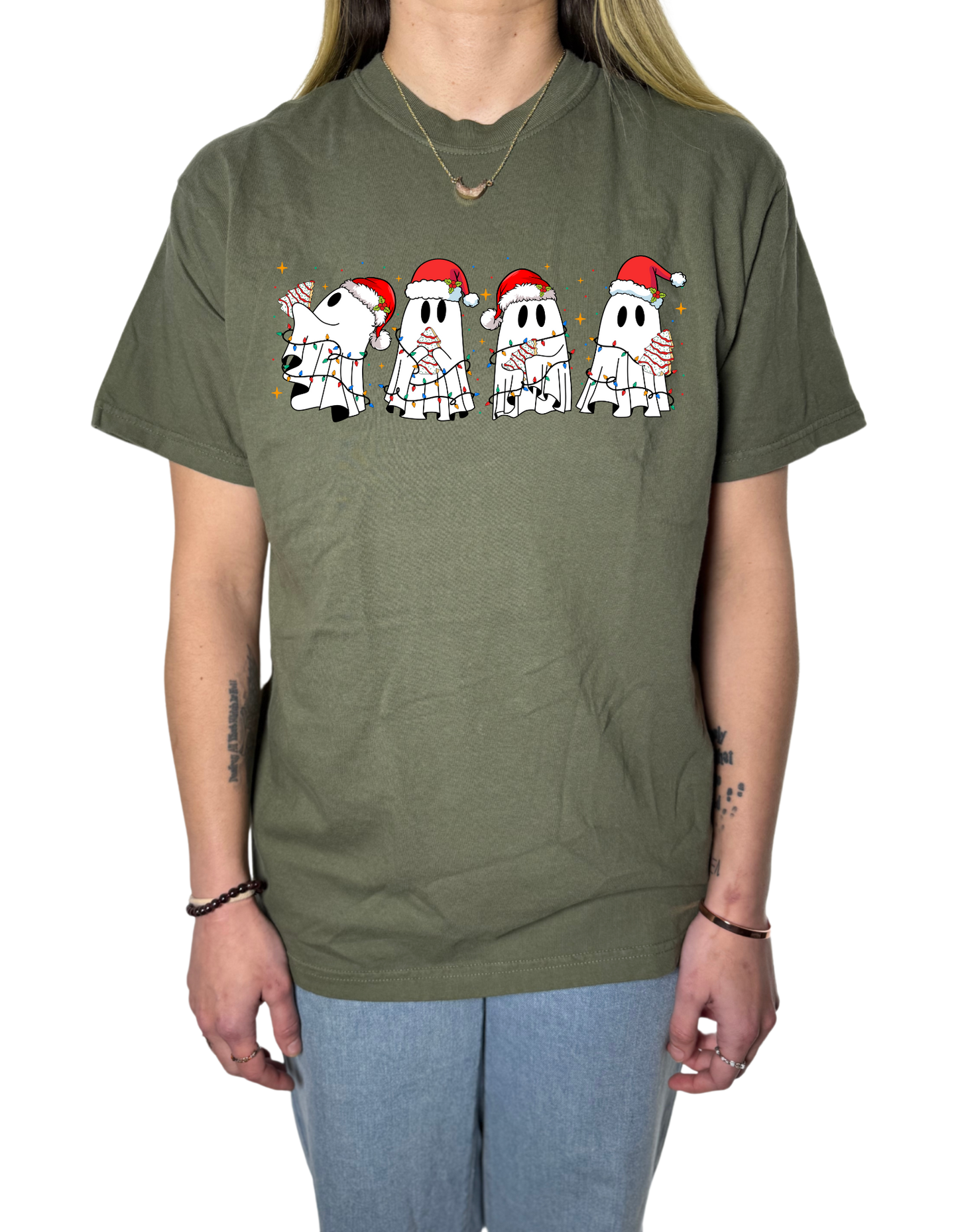 Christmas Cakes & Ghosties Comfort Colors Tee