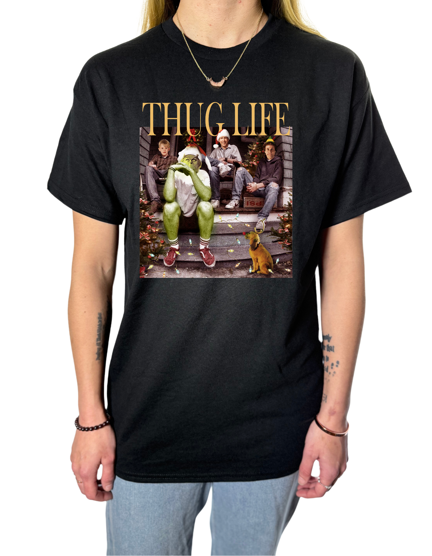 Thug Life Christmas Gildan Tops