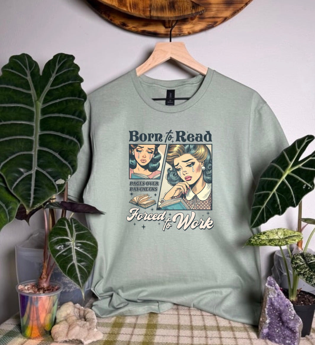 Born To Read Gildan Tops