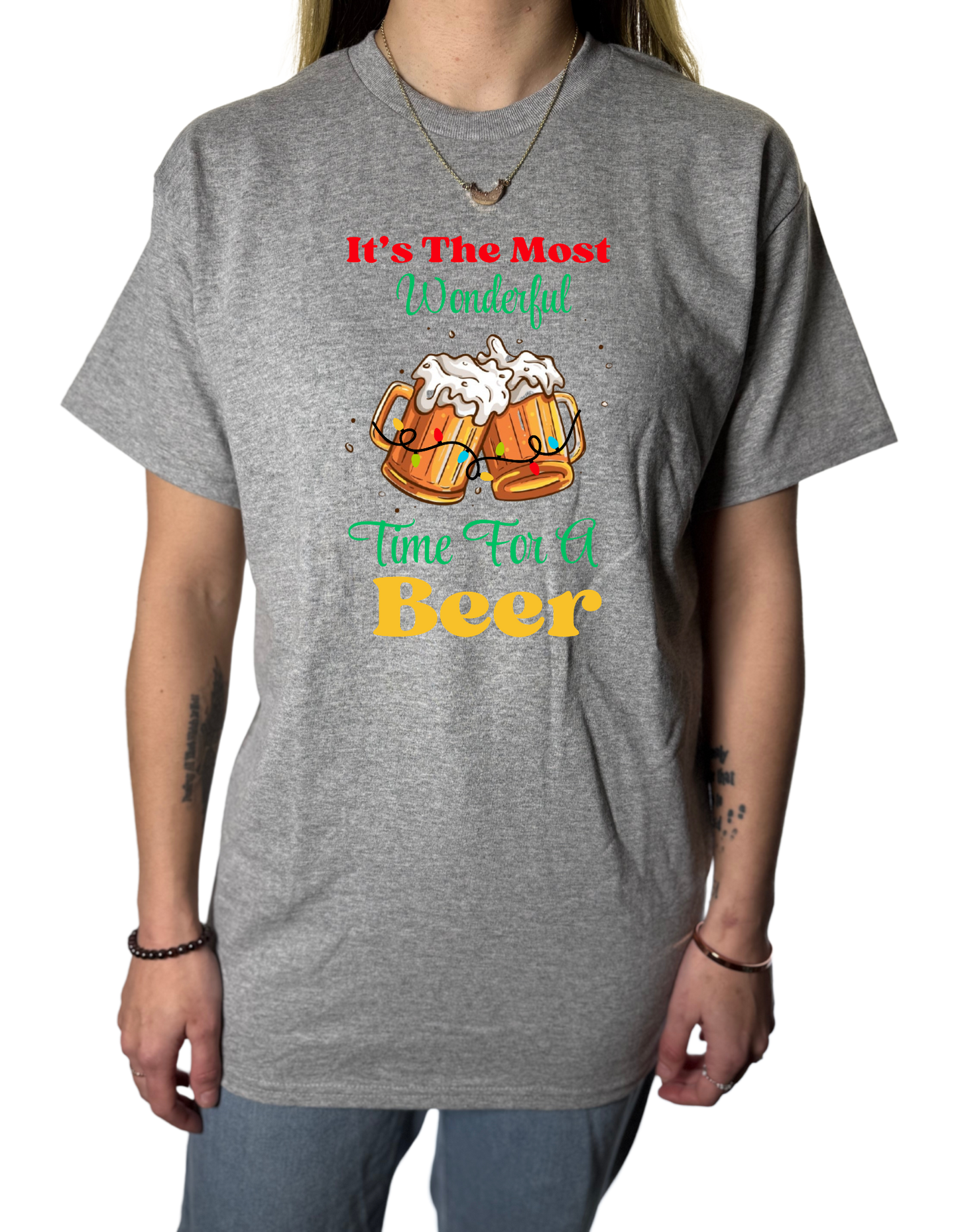 Wonderful Time For A Beer Gildan Tops